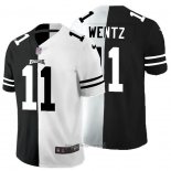 Maglia NFL Limited Philadelphia Eagles Wentz Black White Split
