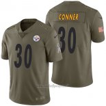 Maglia NFL Limited Pittsburgh Steelers 30 James Conner 2017 Salute To Service Verde