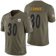 Maglia NFL Limited Pittsburgh Steelers 30 James Conner 2017 Salute To Service Verde