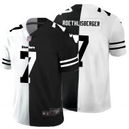 Maglia NFL Limited Pittsburgh Steelers Roethlisberger White Black Split