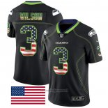 Maglia NFL Limited Seattle Seahawks Wilson Rush USA Flag Nero