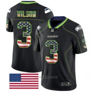 Maglia NFL Limited Seattle Seahawks Wilson Rush USA Flag Nero