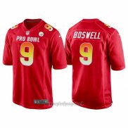 Maglia NFL Pro Bowl Pittsburgh Steelers 9 Chris Boswell AFC 2018 Rosso