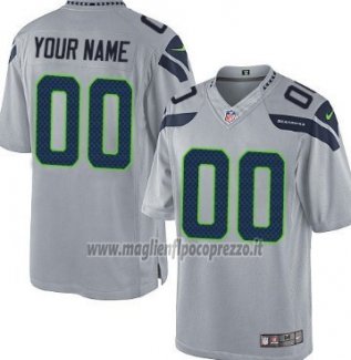 Maglia NFL Seattle Seahawks Personalizzate Grigio