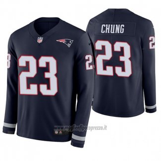 Maglia NFL Therma Manica Lunga New England Patriots Patrick Chung Blu