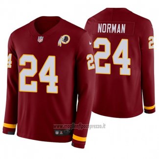 Maglia NFL Therma Manica Lunga Washington Commanders Josh Norman Rosso