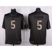 Maglia NFL Anthracite Baltimore Ravens Flacco 2016 Salute To Service