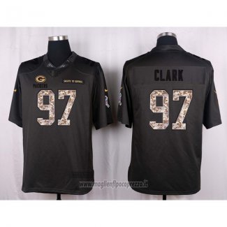 Maglia NFL Anthracite Green Bay Packers Clark 2016 Salute To Service