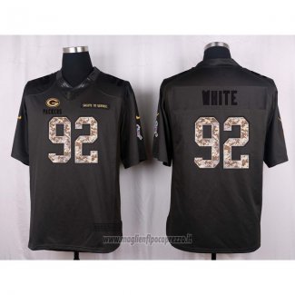 Maglia NFL Anthracite Green Bay Packers White 2016 Salute To Service