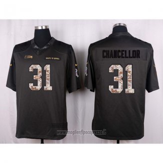 Maglia NFL Anthracite Seattle Seahawks Chancellor 2016 Salute To Service