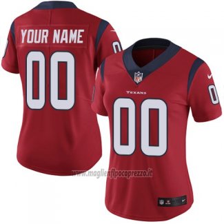 Maglia NFL Donna Houston Texans Personalizzate Rosso