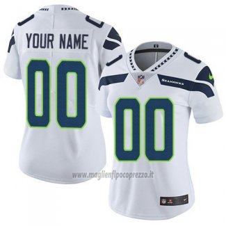 Maglia NFL Donna Seattle Seahawks Personalizzate Bianco