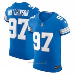 Maglia NFL Elite Detroit Lions Aidan Hutchinson Vapor F.U.S.E. Blu