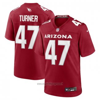 Maglia NFL Game Arizona Cardinals Ezekiel Turner 47 Rosso