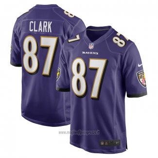Maglia NFL Game Baltimore Ravens Trevon Clark Viola