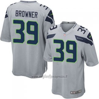 Maglia NFL Game Bambino Seattle Seahawks Browner Grigio