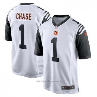 Maglia NFL Game Cincinnati Bengals Jjamarr Chase Alternato Bianco