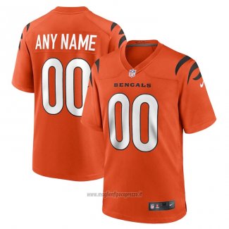 Maglia NFL Game Cincinnati Bengals Personalizzate Alternato Arancione