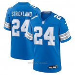 Maglia NFL Game Detroit Lions Loren Strickland Blu Bianco