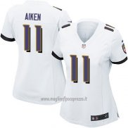 Maglia NFL Game Donna Baltimore Ravens Aiken Bianco