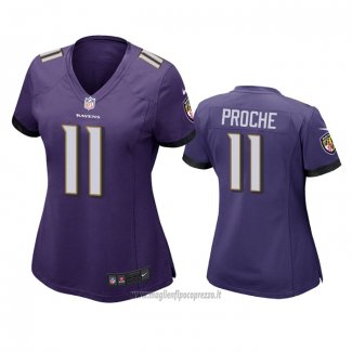 Maglia NFL Game Donna Baltimore Ravens James Proche Viola