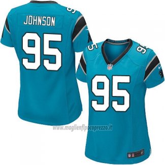 Maglia NFL Game Donna Carolina Panthers Johnson Blu