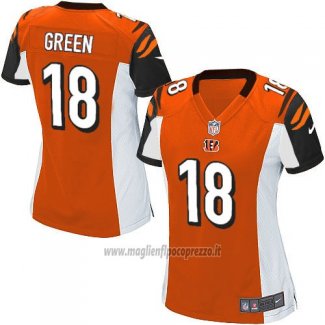 Maglia NFL Game Donna Cincinnati Bengals Green Arancione