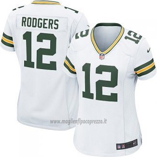 Maglia NFL Game Donna Green Bay Packers Rodgers Bianco2