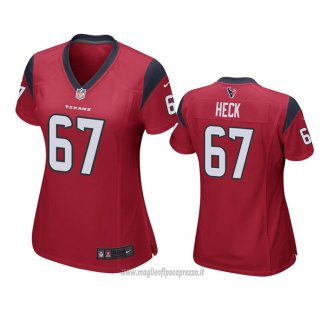 Maglia NFL Game Donna Houston Texans Charlie Heck Rosso