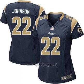 Maglia NFL Game Donna Los Angeles Rams Johnson Nero