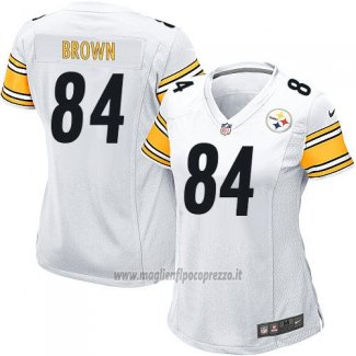 Maglia NFL Game Donna Pittsburgh Steelers Brown Bianco