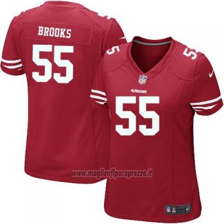 Maglia NFL Game Donna San Francisco 49ers Brooks Rosso