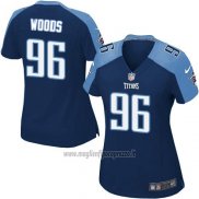 Maglia NFL Game Donna Tennessee Titans Woods Blu Scuro