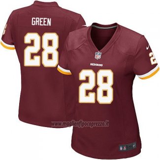 Maglia NFL Game Donna Washington Commanders Green Rosso