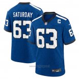 Maglia NFL Game Indianapolis Colts Jeff Saturday Indiana Nights Alternato Blu