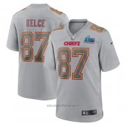 Maglia NFL Game Kansas City Chiefs Travis Kelce Super Bowl Lvii Patch Atmosphere Fashion Grigio