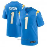 Maglia NFL Game Los Angeles Chargers Number 1 Groom Blu