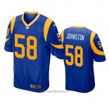 Maglia NFL Game Los Angeles Rams 58 Clay Johnston Blu