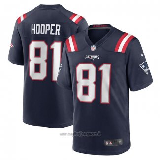 Maglia NFL Game New England Patriots Austin Hooper Blu