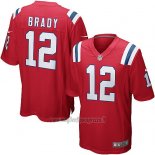Maglia NFL Game New England Patriots Brady Rosso