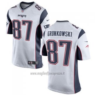 Maglia NFL Game New England Patriots Gronkowski Bianco