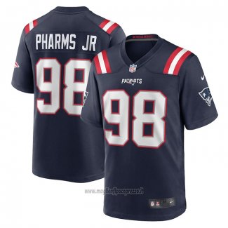 Maglia NFL Game New England Patriots Jeremiah Pharms Jr. Blu Bianco
