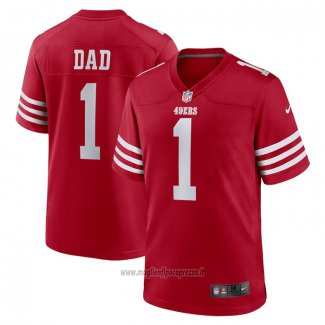 Maglia NFL Game San Francisco 49ers Number 1 Dad Rosso