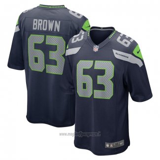Maglia NFL Game Seattle Seahawks Evan Brown Blu