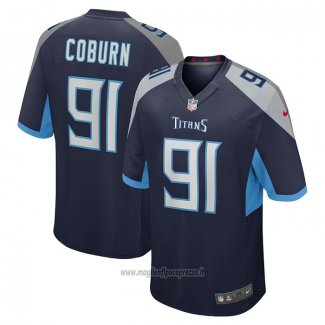 Maglia NFL Game Tennessee Titans Keondre Coburn Blu