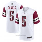 Maglia NFL Game Washington Commanders Jayden Daniels 2024 NFL Draft First Round Pick Bianco