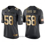 Maglia NFL Gold Anthracite Carolina Panthers Davis Sr Salute To Service 2016 Nero