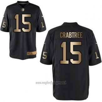 Maglia NFL Gold Game Las Vegas Raiders Crabtree Nero