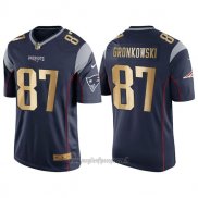 Maglia NFL Gold Game New England Patriots Gronkowski Profundo Blu