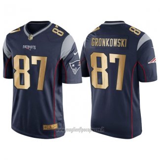 Maglia NFL Gold Game New England Patriots Gronkowski Profundo Blu